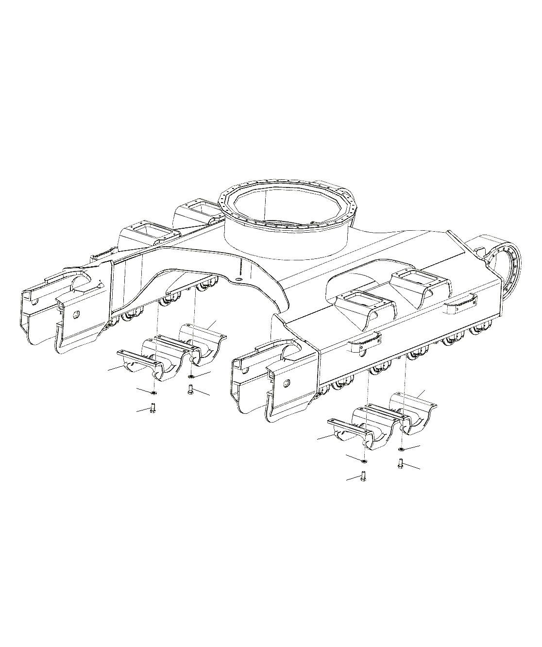 Схема запчастей Komatsu PC130F-7 - ЦЕНТР. ЗАЩИТА КАТКОВ (ДЛЯ SHEAR HEAD)(J8-UP) R