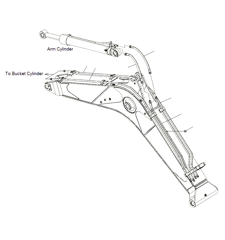 Схема запчастей Komatsu PC130F-7 - СТРЕЛА (ГИДРАВЛ ЛИНИЯ SHEAR HEAD ДЛЯ РУКОЯТИ И КОВШ CYL.)(J7-UP) T