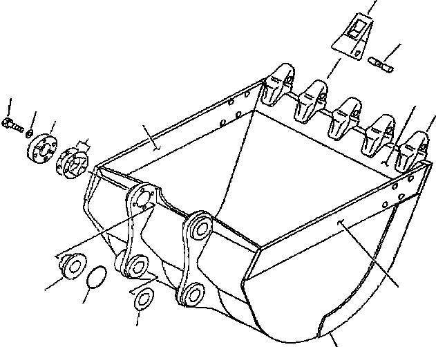 Схема запчастей Komatsu PC130F-7 - КОВШ .M T