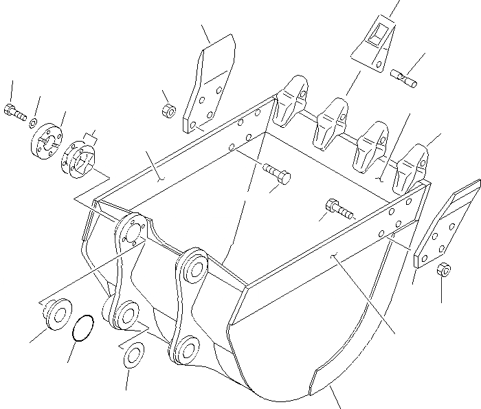 Схема запчастей Komatsu PC130F-7 - КОВШ .M (ГОРИЗОНТАЛЬН. ПАЛЕЦ) T