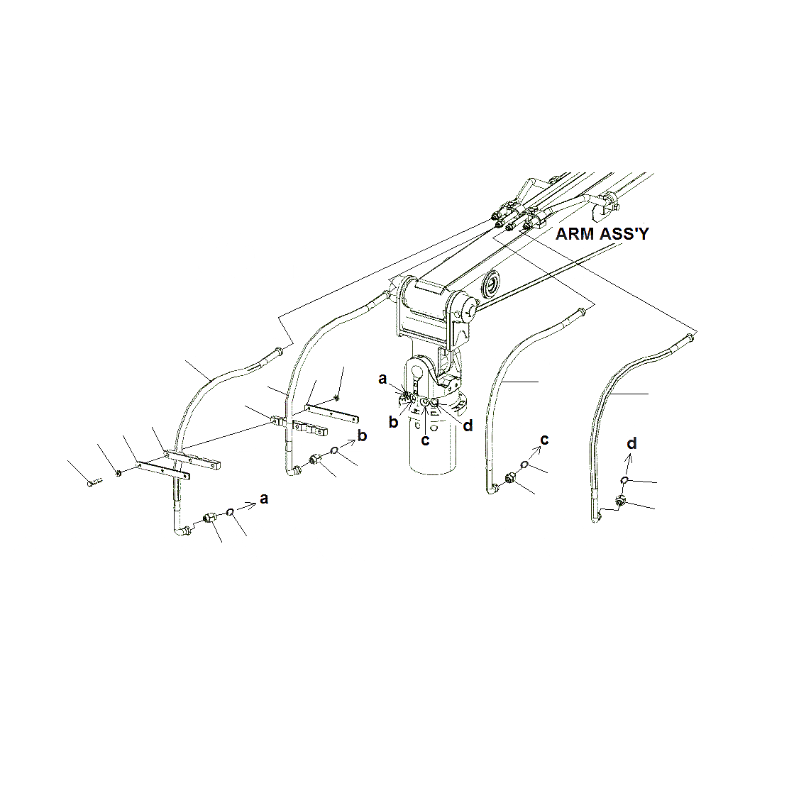 Схема запчастей Komatsu PC130F-7 - ROTATOR ШЛАНГИ (RLG) T