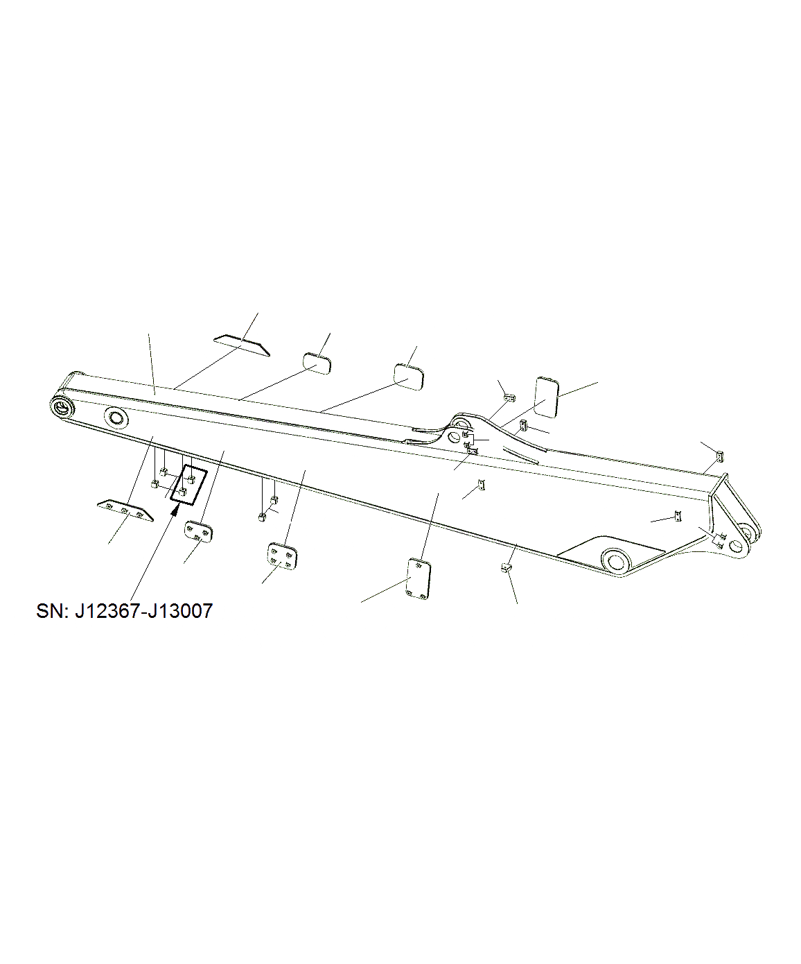 Схема запчастей Komatsu PC130F-7 - РУКОЯТЬ (ДЛЯ SHEAR HEAD)(7-UP) T