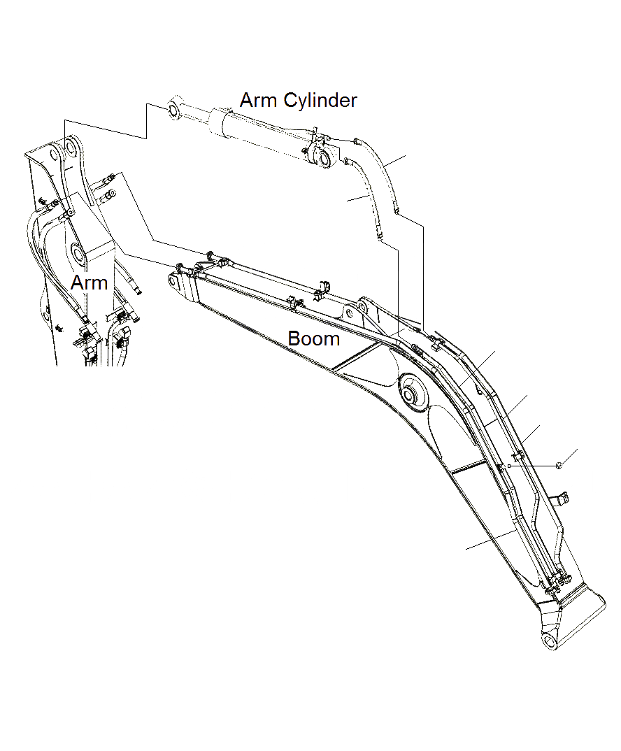 Схема запчастей Komatsu PC130F-7 - СТРЕЛА (ГИДРАВЛ HARVESTER ЛИНИЯ)(ДЛЯ HARVESTER)(J9-UP)(/) T
