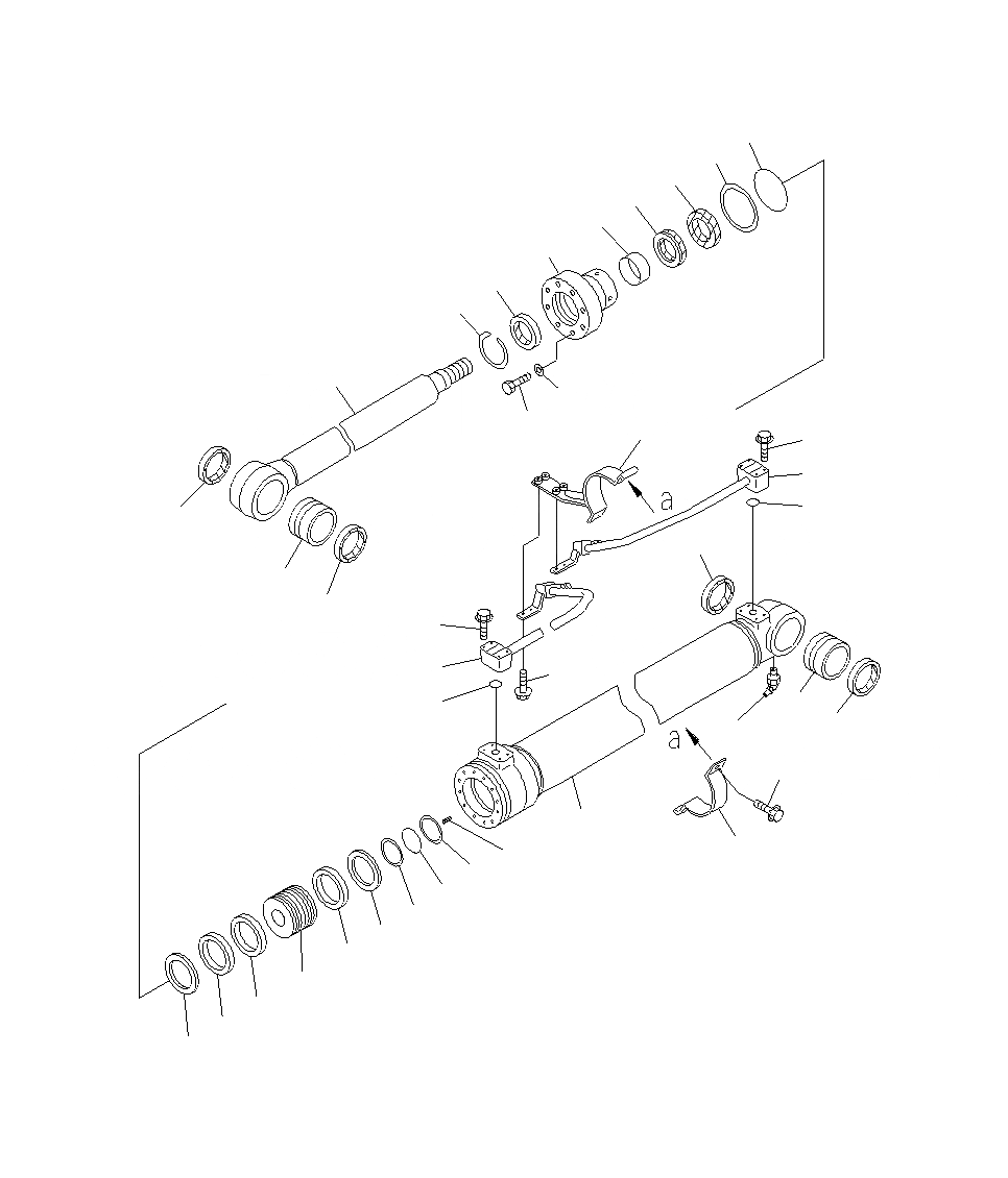 Схема запчастей Komatsu PC130F-7 - ЦИЛИНДР СТРЕЛЫ100 ЧАСОВ (ВНУТР. ЧАСТИ) (№J7-UP) Y