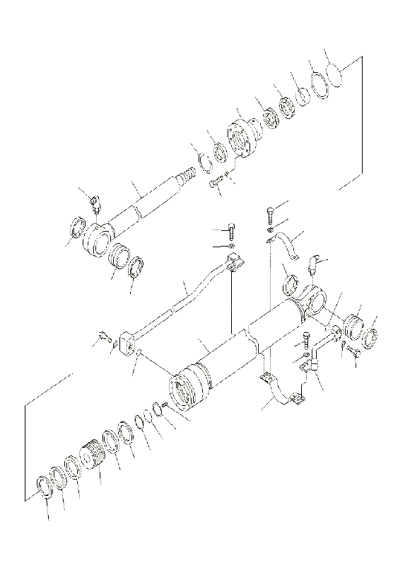 Схема запчастей Komatsu PC130F-7 - ЦИЛИНДР КОВША (УДЛИНН. REACH)(ВНУТР. ЧАСТИ)(№J9-J9) Y