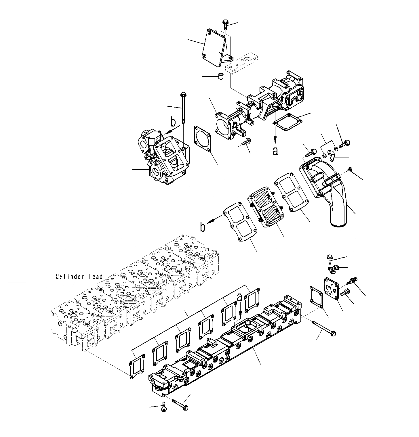Схема запчастей Komatsu PC400LCSE-8R - ТРУБОПРОВОД ВПУСКА ВОЗДУХА И СОЕДИНЕНИЕ(№9-UP) A