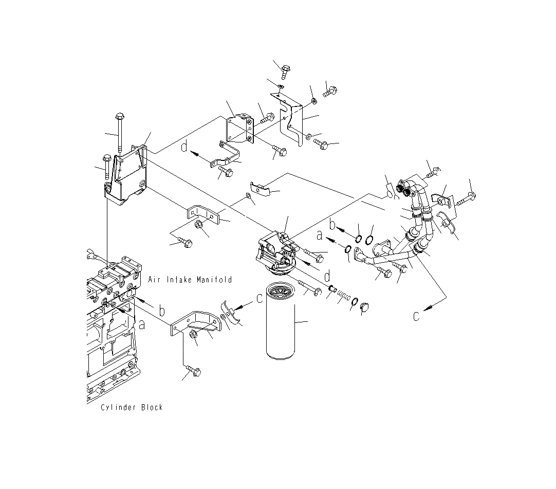 Схема запчастей Komatsu PC400LCSE-8R - МАСЛ. ФИЛЬТР И ТРУБЫ A