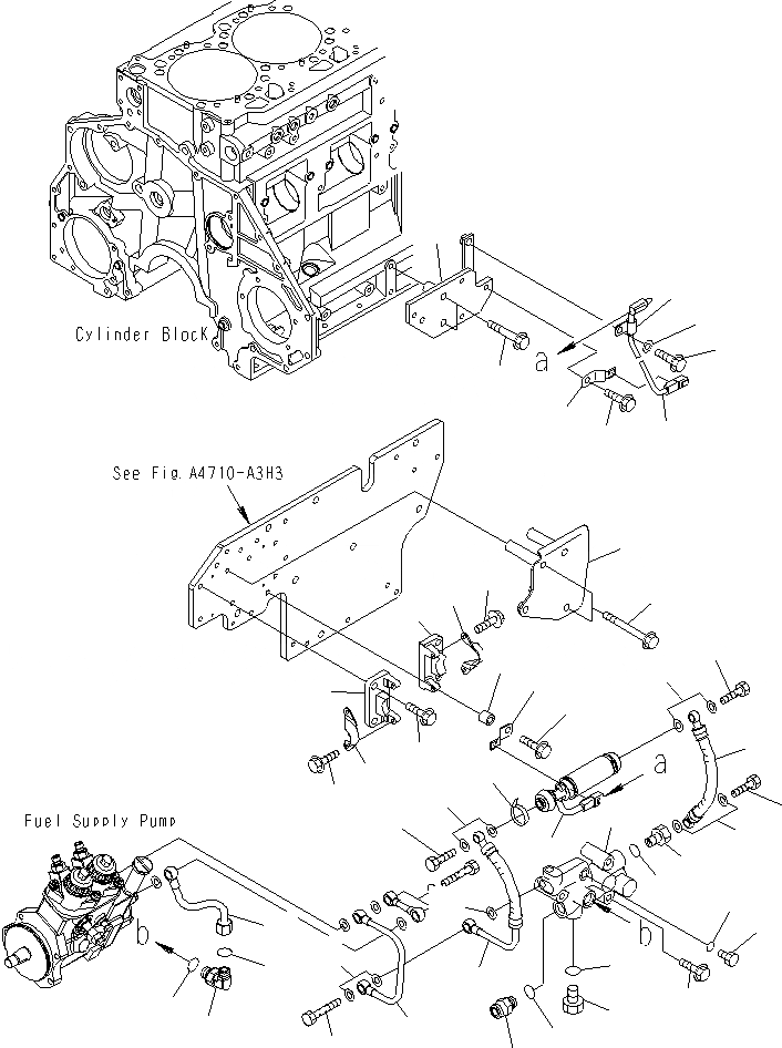 Схема запчастей Komatsu PC400LCSE-8R - ТОПЛИВН. PОБОД КОЛЕСАING НАСОС И ТРУБЫ (№9-8) A