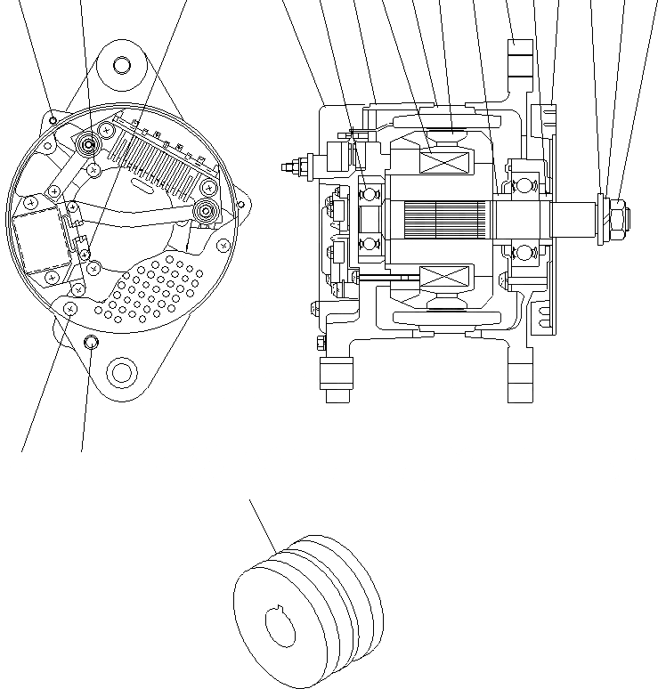 Схема запчастей Komatsu PC400LCSE-8R - ГЕНЕРАТОР (A) (ВНУТР. ЧАСТИ) (ЗАПЫЛЕНН СПЕЦ-Я) A