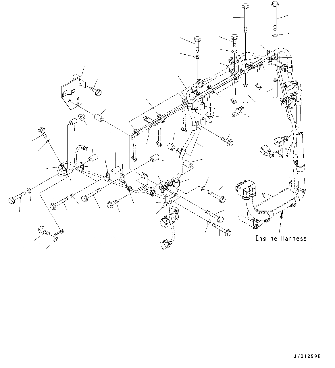 Схема запчастей Komatsu PC400LCSE-8R - ЭЛЕКТР. ЭЛЕКТРОПРОВОДКА (/)(Э/ПРОВОДКА СУППОРТ)(№9-8) A