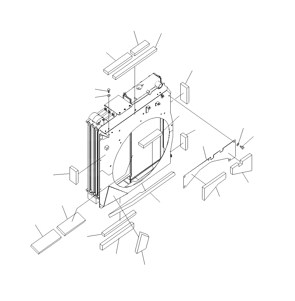 Схема запчастей Komatsu PC400LCSE-8R - ОХЛАЖД-Е (ЩИТКИ) C