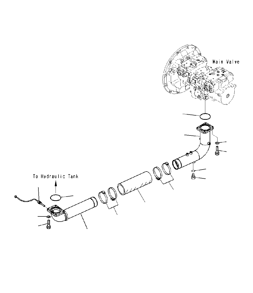 Схема запчастей Komatsu PC400LCSE-8R - ВСАСЫВ. ЛИНИЯ H