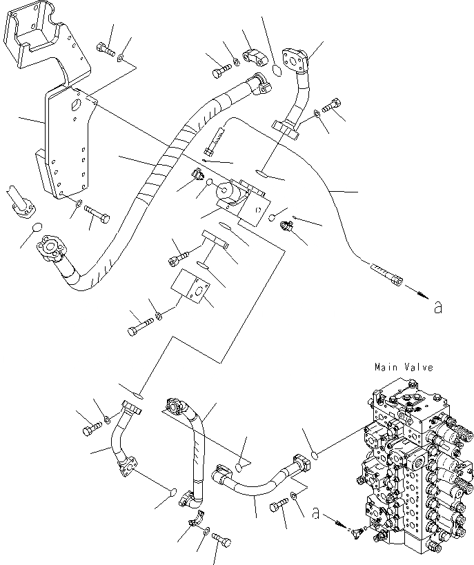 Схема запчастей Komatsu PC400LCSE-8R - НАВЕСНОЕ ОБОРУД-Е (ОСНОВН. ЛИНИЯ. R.H) ( АКТУАТОР) H