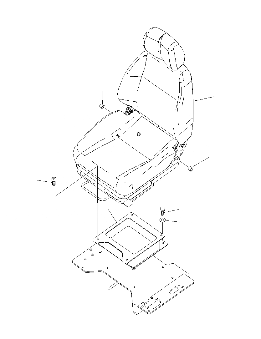 Схема запчастей Komatsu PC400LCSE-8R - СИДЕНЬЕ ОПЕРАТОРА (ЖЕСТК.) K