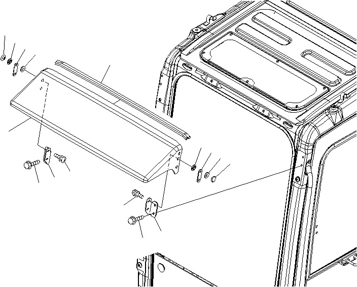 Схема запчастей Komatsu PC400LCSE-8R - КОЗЫРЕК K