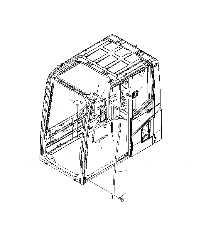 Схема запчастей Komatsu PC400LCSE-8R - КАБИНА (PRESSURE КЛАПАН И РУЧКА) (АНТИВАНДАЛЬН.) K