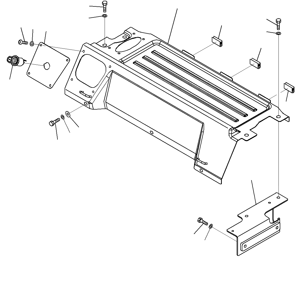 Схема запчастей Komatsu PC400LCSE-8R - КАБИНА (КАБИНА IN ЧАСТИ) (LUGGAGE ПЛАСТИНА) K