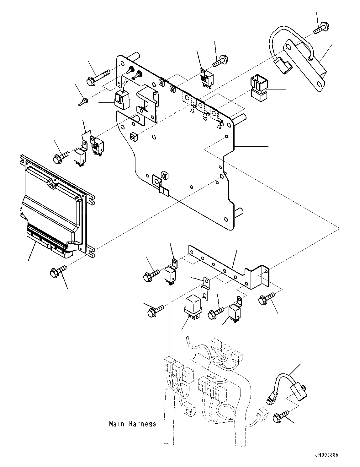 Схема запчастей Komatsu PC400LCSE-8R - КАБИНА (КАБИНА IN ЧАСТИ) (SUB ПЛАСТИНА И РЕЛЕ) K