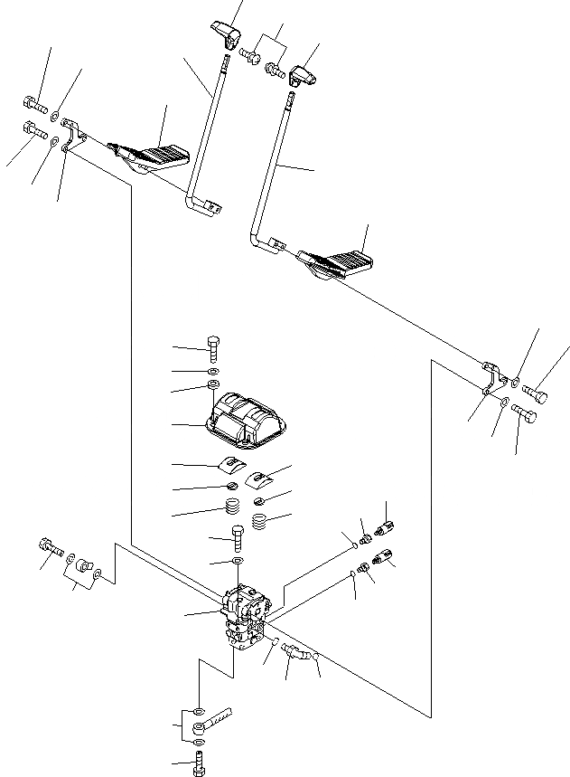 Схема запчастей Komatsu PC400LCSE-8R - КАБИНА (ПОЛ) (КОНТРОЛЬ ХОДА) K