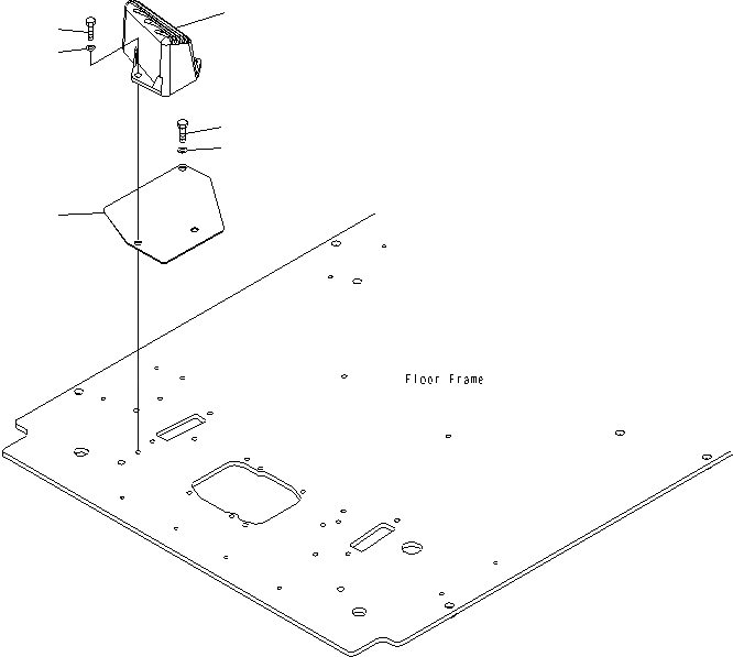 Схема запчастей Komatsu PC400LCSE-8R - КАБИНА (ПОЛ) (УПОР ДЛЯ НОГ R.H) K