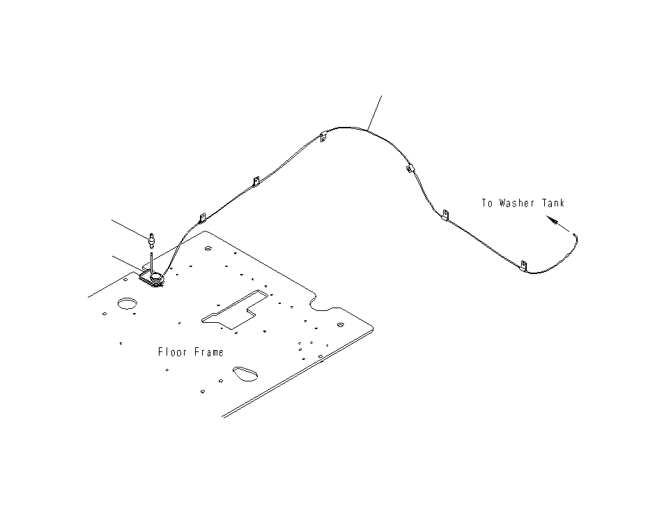 Схема запчастей Komatsu PC400LCSE-8R - КАБИНА (ПОЛ) (ОМЫВАТЕЛЬ СТЕКЛА ШЛАНГИ) K