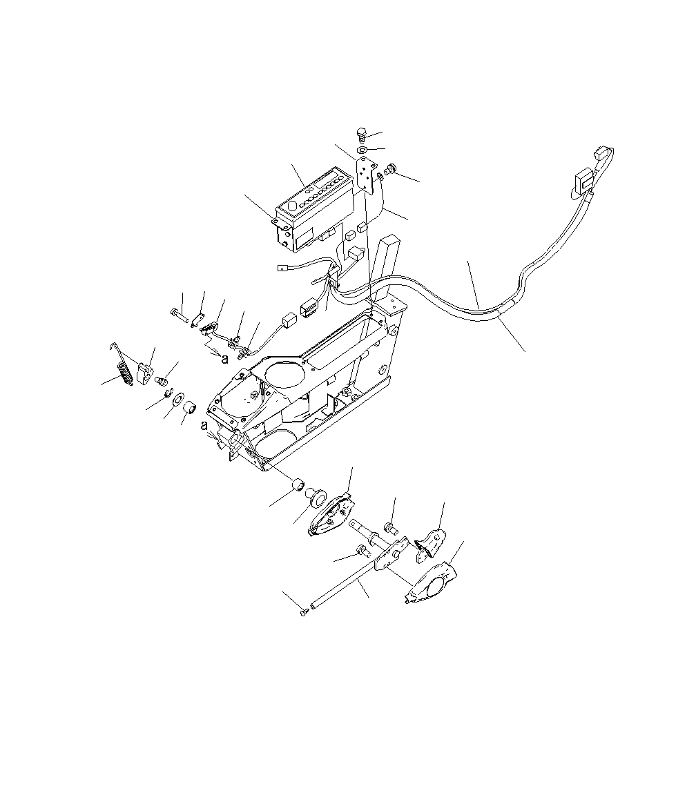 Схема запчастей Komatsu PC400LCSE-8R - КАБИНА (ПОЛ) (P.P.C РЫЧАГ БЛОКИРОВКИ И РАДИО) K