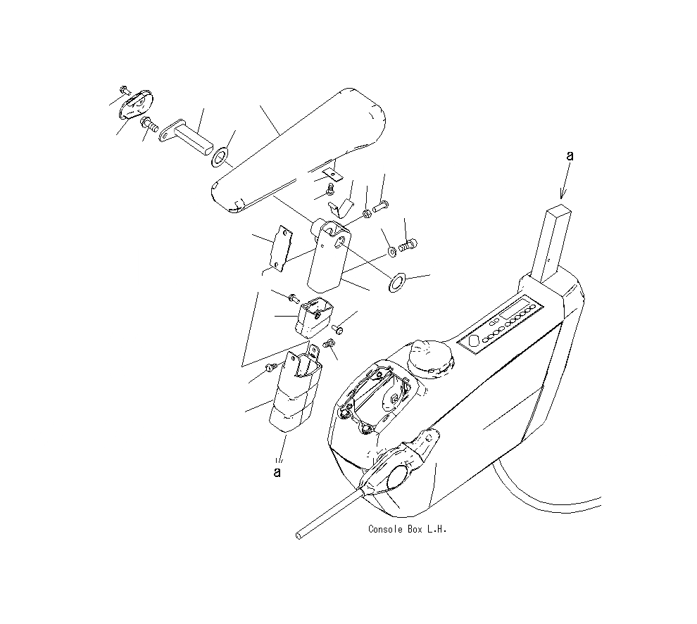 Схема запчастей Komatsu PC400LCSE-8R - КАБИНА (ПОЛ) (ПОДЛОКОТНИК. L.H) K