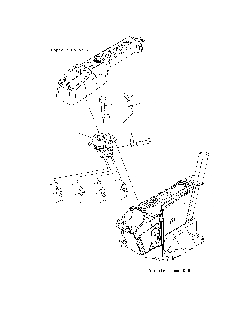 Схема запчастей Komatsu PC400LCSE-8R - КАБИНА (ПОЛ) (КЛАПАН. R.H) K