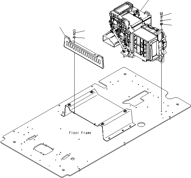 Схема запчастей Komatsu PC400LCSE-8R - КАБИНА (ПОЛ) (БЛОК КОНДИЦИОНЕРА) K