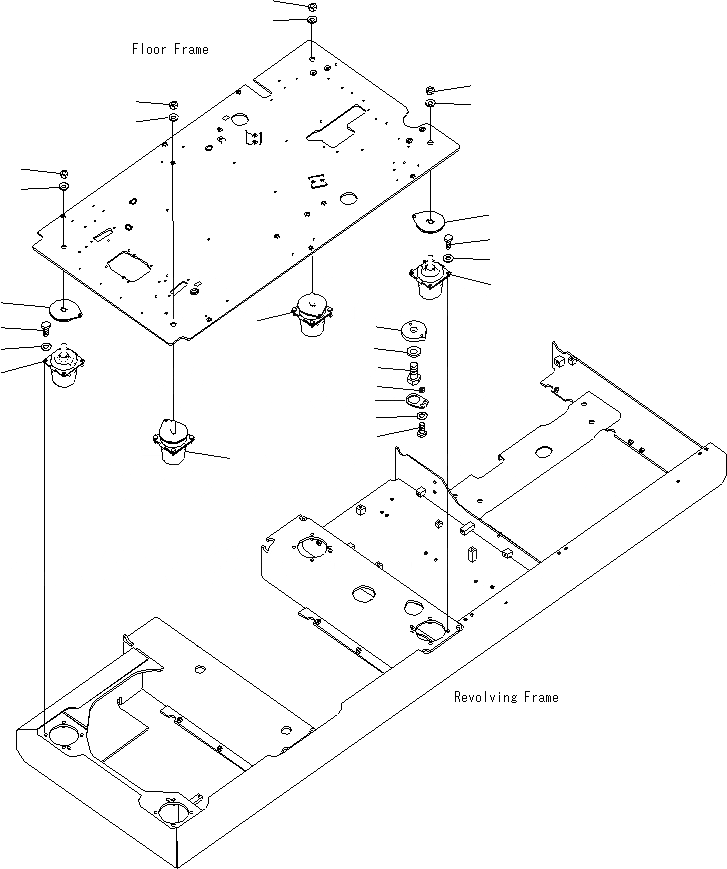 Схема запчастей Komatsu PC400LCSE-8R - КРЕПЛЕНИЕ ПОЛАS K
