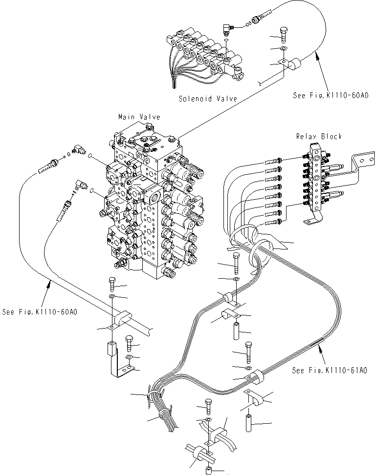 Схема запчастей Komatsu PC400LCSE-8R - РАБОЧАЯ ЛИНИЯ PPC КРЕПЛЕНИЕ ( АКТУАТОР) K