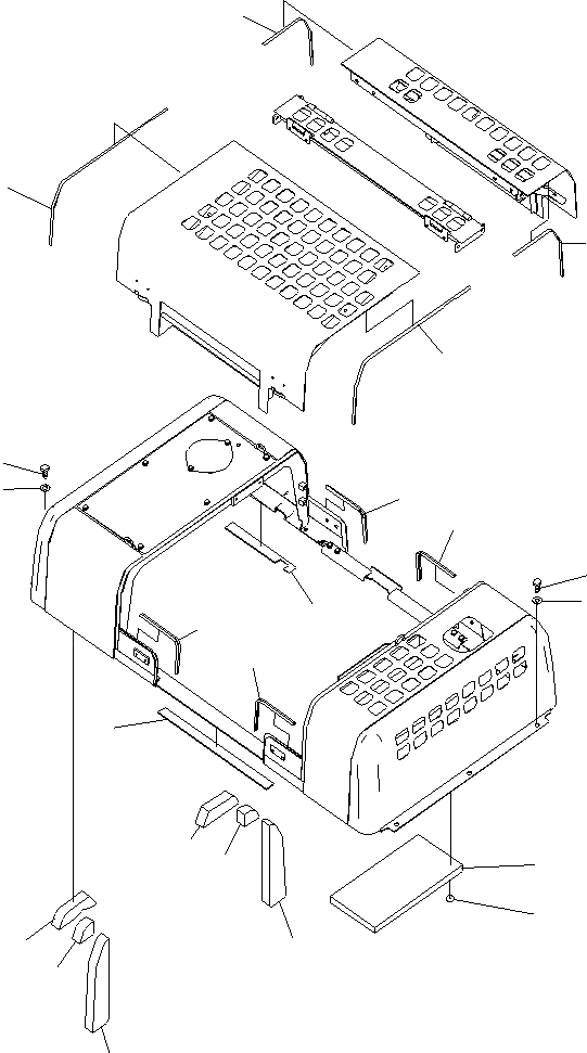Схема запчастей Komatsu PC400LCSE-8R - КАПОТ (/) M