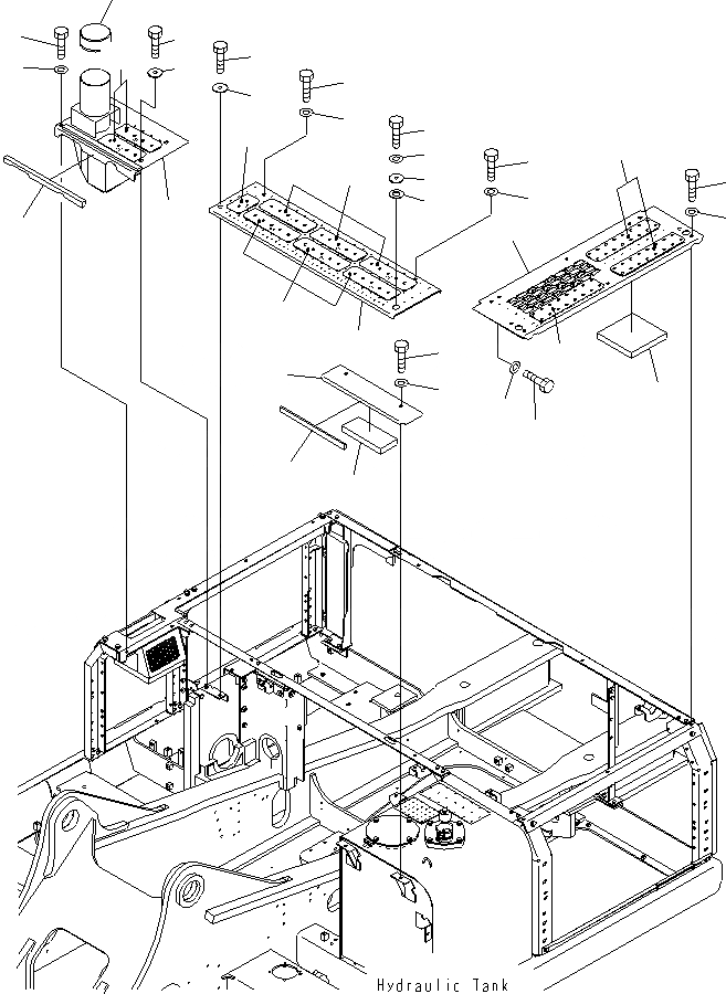 Схема запчастей Komatsu PC400LCSE-8R - КРЫШКА(КАБИНА) (С ПРЕФИЛЬТР) M