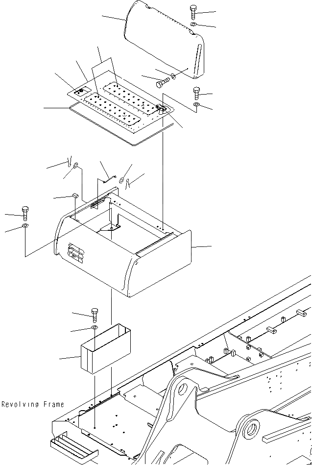 Схема запчастей Komatsu PC400LCSE-8R - АККУМУЛЯТОРН. ОТСЕК M