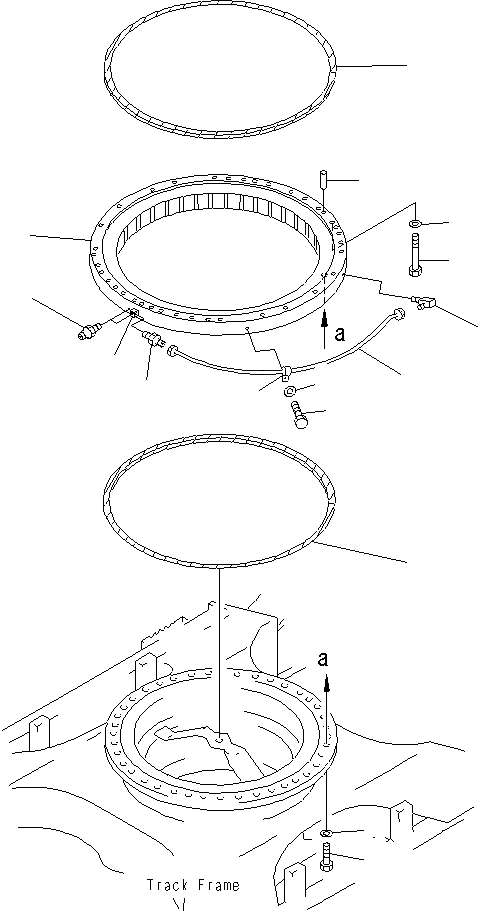 Схема запчастей Komatsu PC400LCSE-8R - ПОВОРОТН. КРУГ N