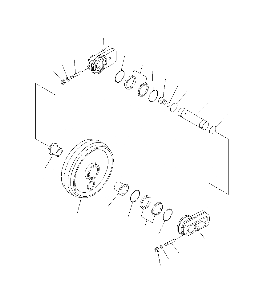 Схема запчастей Komatsu PC400LCSE-8R - ПЕРЕДН. ЛЕНИВЕЦ R