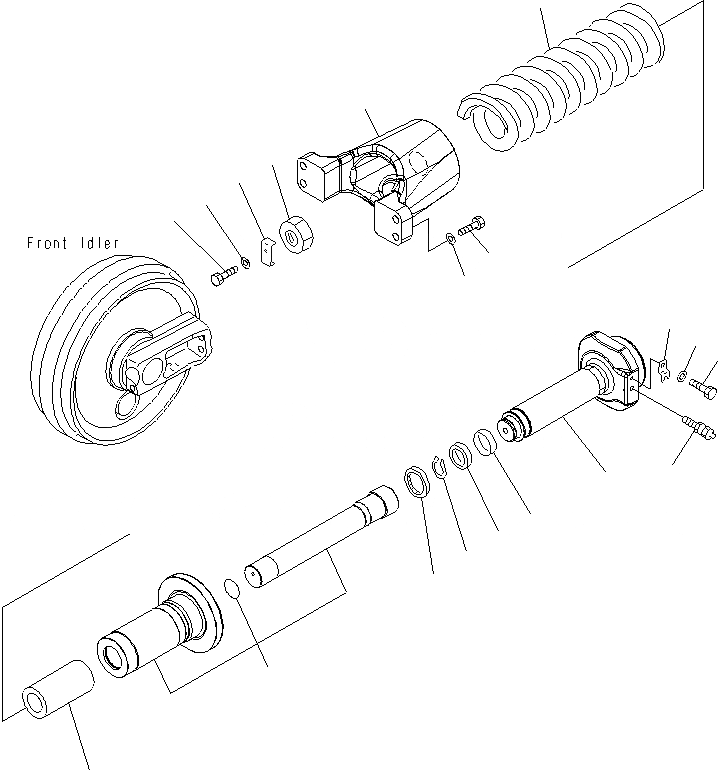 Схема запчастей Komatsu PC400LCSE-8R - ОПОРНЫЙ ЭЛЕМЕНТ ЛЕНИВЦА R