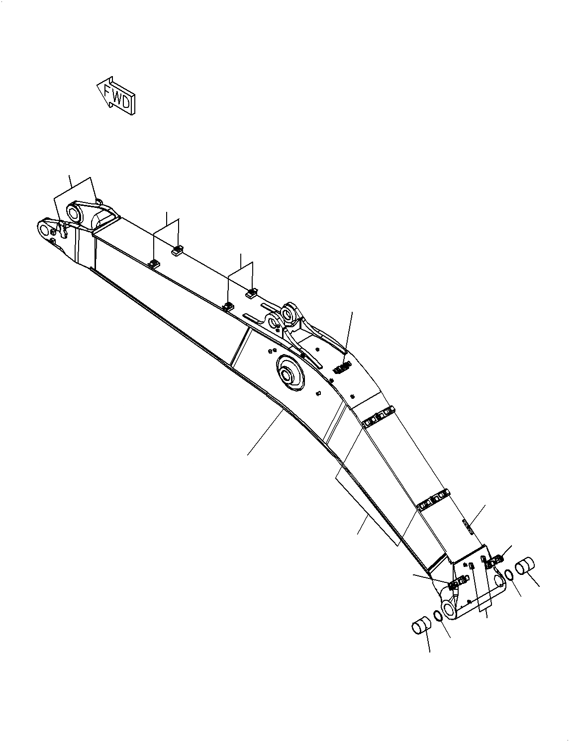 Схема запчастей Komatsu PC400LCSE-8R - СТРЕЛА (.7M СТРЕЛА) ( ЧАС. СИСТ. СМАЗКИ ТИП) (STD) T