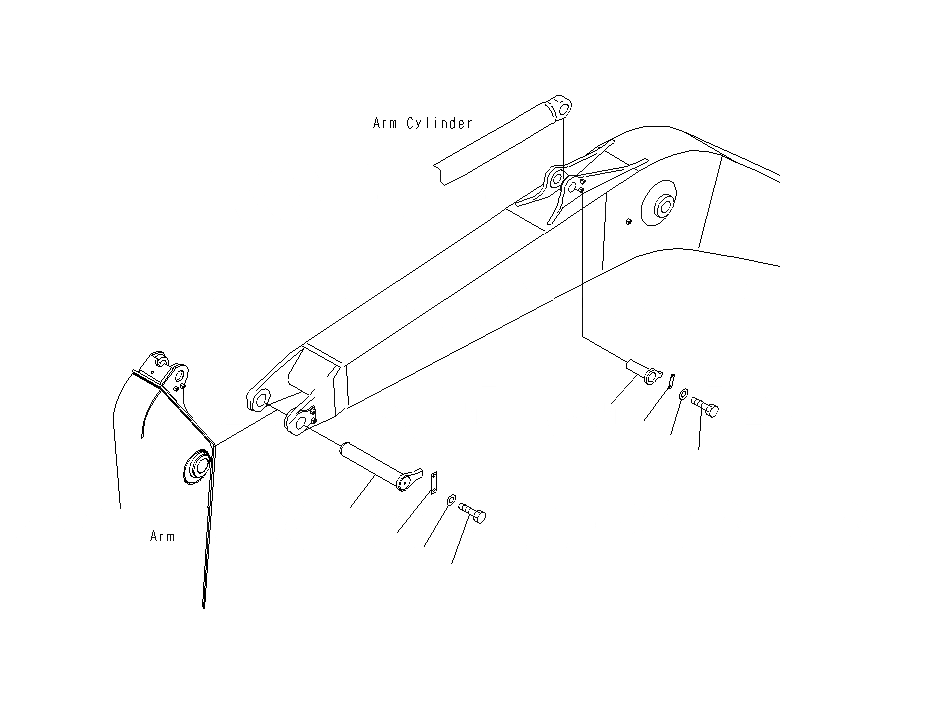 Схема запчастей Komatsu PC400LCSE-8R - СТРЕЛА ( ЧАС. СИСТ. СМАЗКИ ТИП) (ВЕРХН. ПАЛЕЦ И НИЖН. ПАЛЕЦ) T
