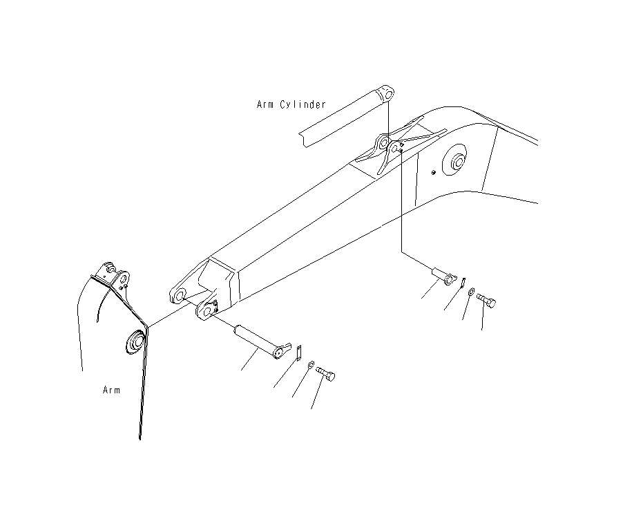 Схема запчастей Komatsu PC400LCSE-8R - СТРЕЛА ( ЧАС. СИСТ. СМАЗКИ ТИП) (ВЕРХН. ПАЛЕЦ И НИЖН. ПАЛЕЦ) T