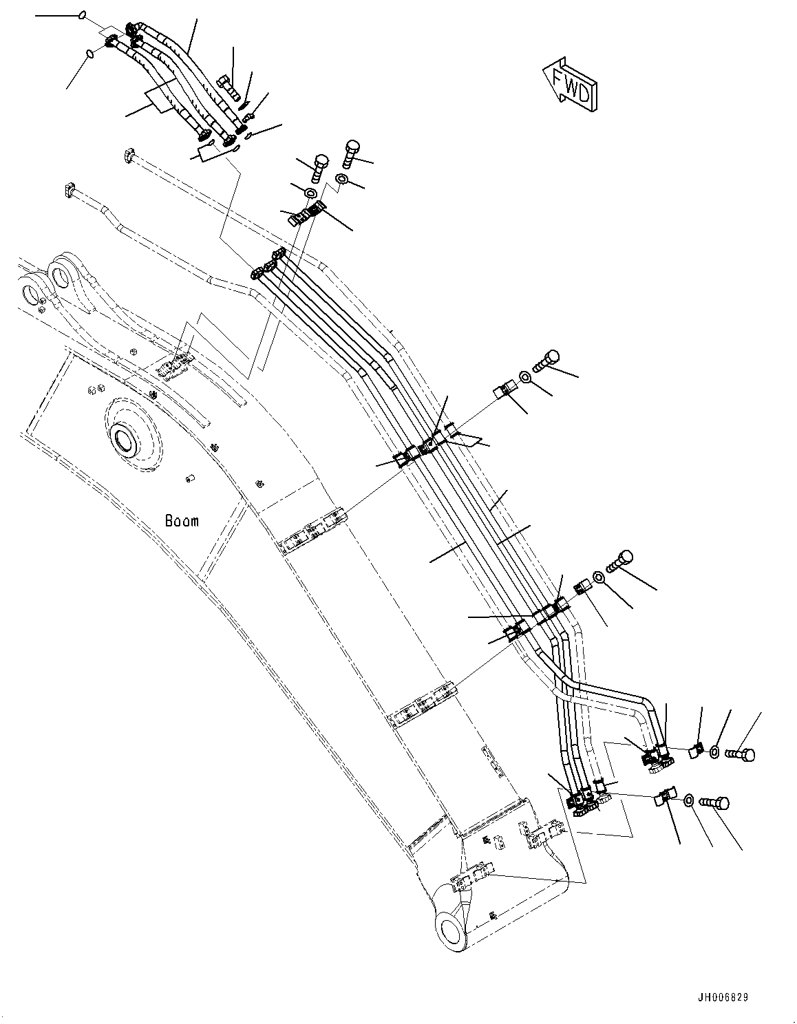 Схема запчастей Komatsu PC400LCSE-8R - СТРЕЛА (ЦИЛИНДР РУКОЯТИ)(J8-UP) T