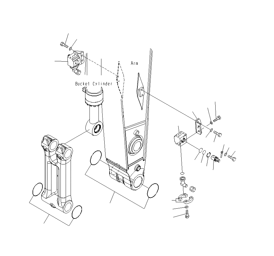 Схема запчастей Komatsu PC400LCSE-8R - РУКОЯТЬ (.M) (КЛАПАН И УПЛОТНЕНИЯ) (С ДОПОЛН. ГИДРОЛИНИЕЙ) T