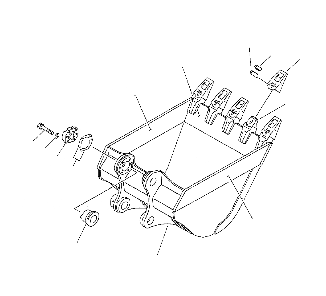 Схема запчастей Komatsu PC400LCSE-8R - КОВШ (.M SE) (ВЕРТИКАЛЬН. ПАЛЕЦ) (С РЕГУЛИРОВКОЙ) T