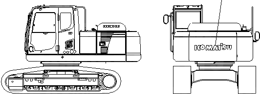 Схема запчастей Komatsu PC400LCSE-8R - ЛОГОТИП KOMATSU(ПРОТИВОВЕС) U
