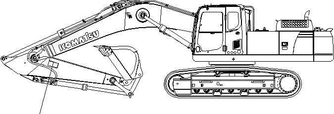 Схема запчастей Komatsu PC400LCSE-8R - ПРЕДУПРЕЖДАЮЩ. МАРКИРОВКА (РУКОЯТЬ) U