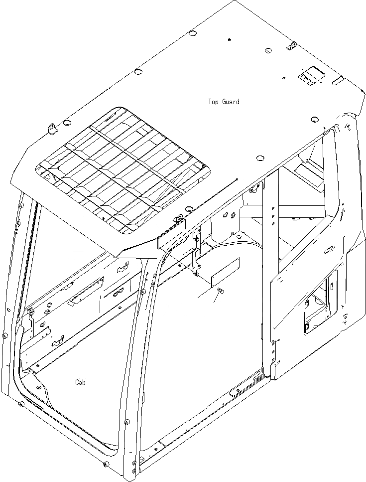 Схема запчастей Komatsu PC400LCSE-8R - COUTION ПЛАСТИНА (ВЕРХНЯЯ ЗАЩИТА) (АНГЛ.) U