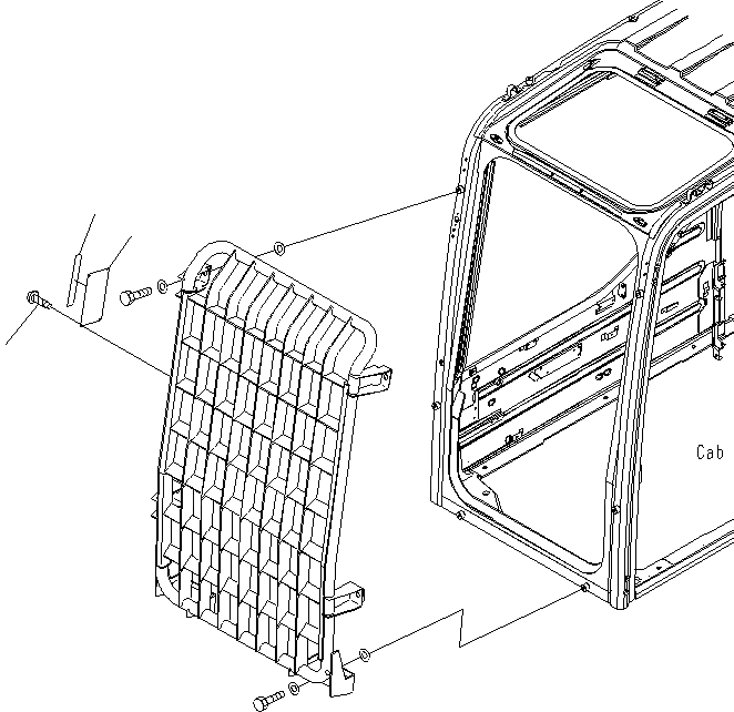 Схема запчастей Komatsu PC400LCSE-8R - COUTION ПЛАСТИНА (ФРОНТАЛЬНАЯ ЗАЩИТА) (ИНДОНЕЗИЯ) U