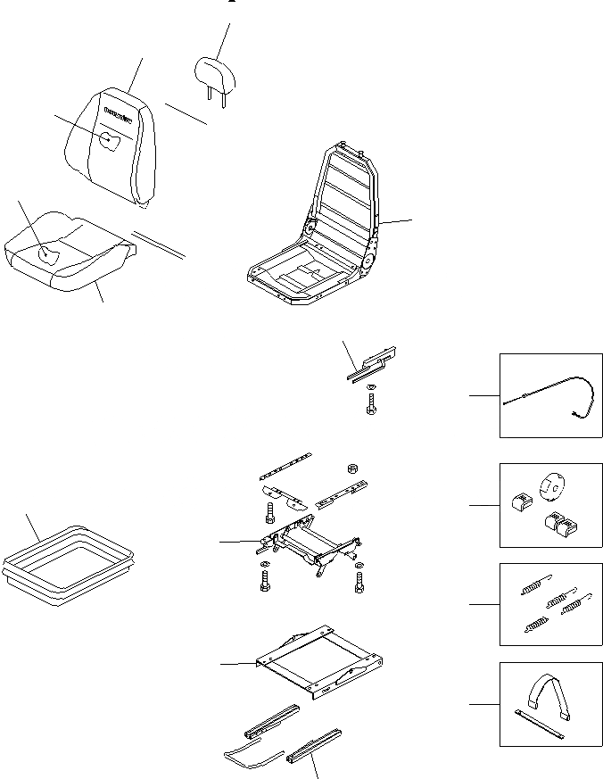 Схема запчастей Komatsu PC400LCSE-8R - СИДЕНЬЕ ОПЕРАТОРА В СБОРЕ Y