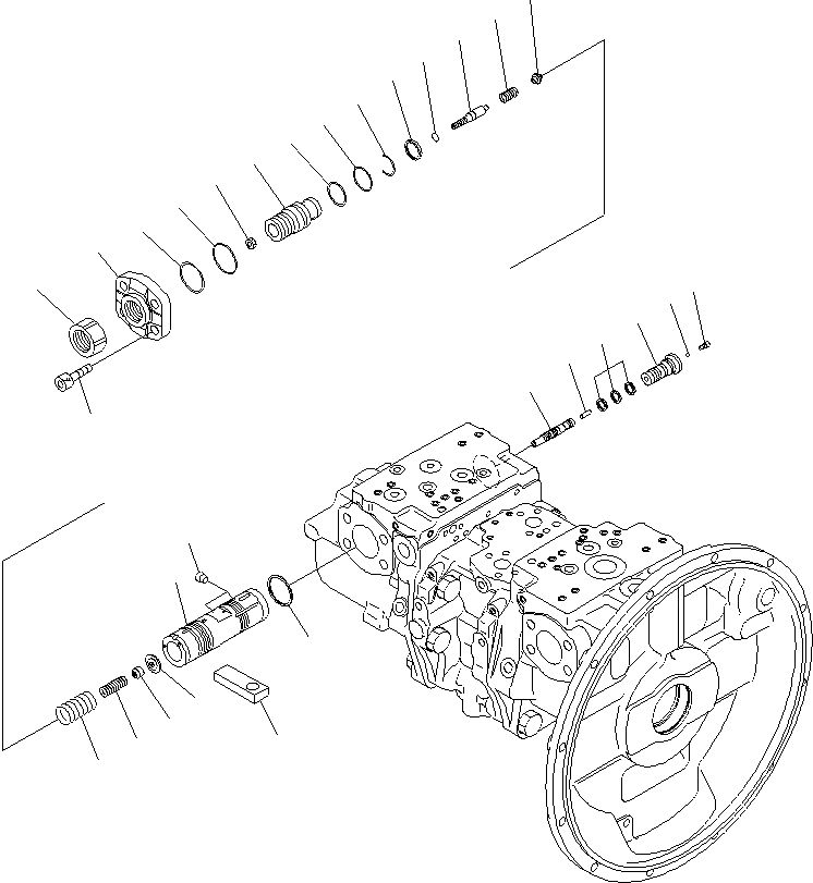 Схема запчастей Komatsu PC400LCSE-8R - ОСНОВН. НАСОС (8/) Y
