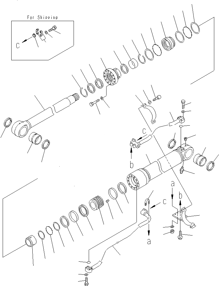 Схема запчастей Komatsu PC400LCSE-8R - ЦИЛИНДР СТРЕЛЫ(ДЛЯ ЧАС. СИСТЕМА СМАЗКИ) (ОПЦИОНН.) Y
